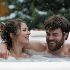 ALEKO Oval Inflatable 2 Prs Hot Tub 145 Gallon 100 Bubble Jets Black Diamond