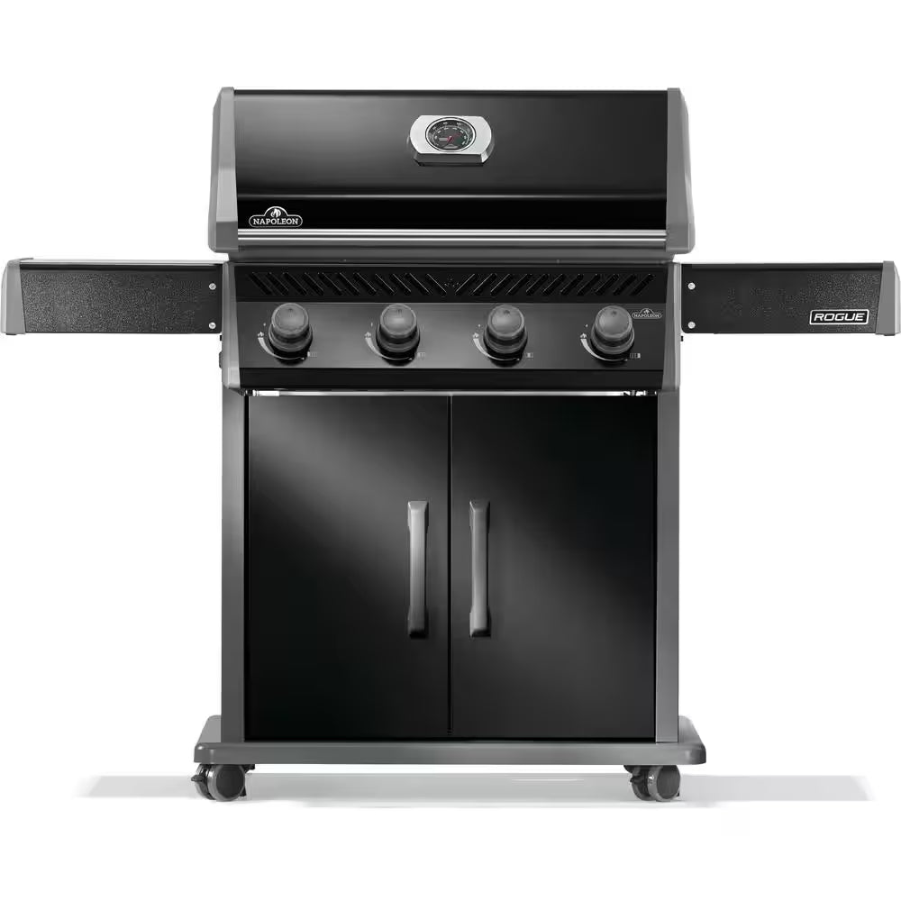 Rogue 525 4-Burner Propane Gas Grill in Black