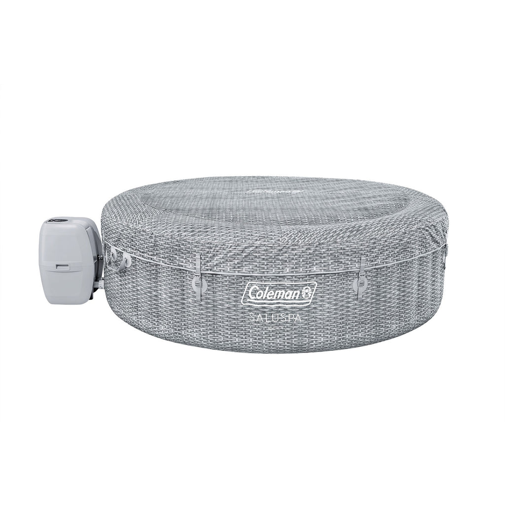 Coleman Saluspa Sicily Airjet Inflatable Hot Tub with 180 Soothing Jets, Gray