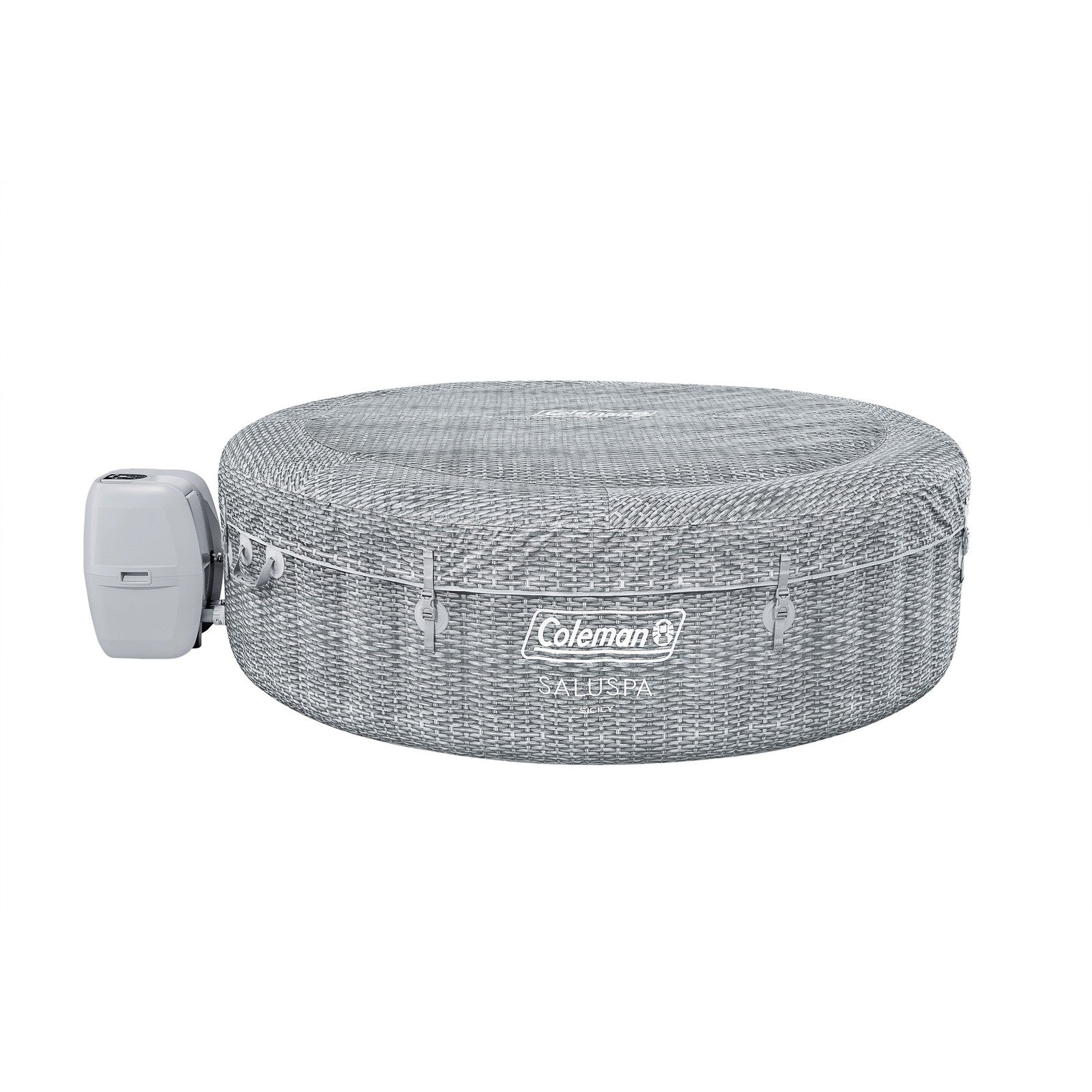 Coleman Saluspa Sicily Airjet Inflatable Hot Tub with 180 Soothing Jets, Gray