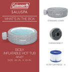 Coleman Saluspa Sicily Airjet Inflatable Hot Tub with 180 Soothing Jets, Gray