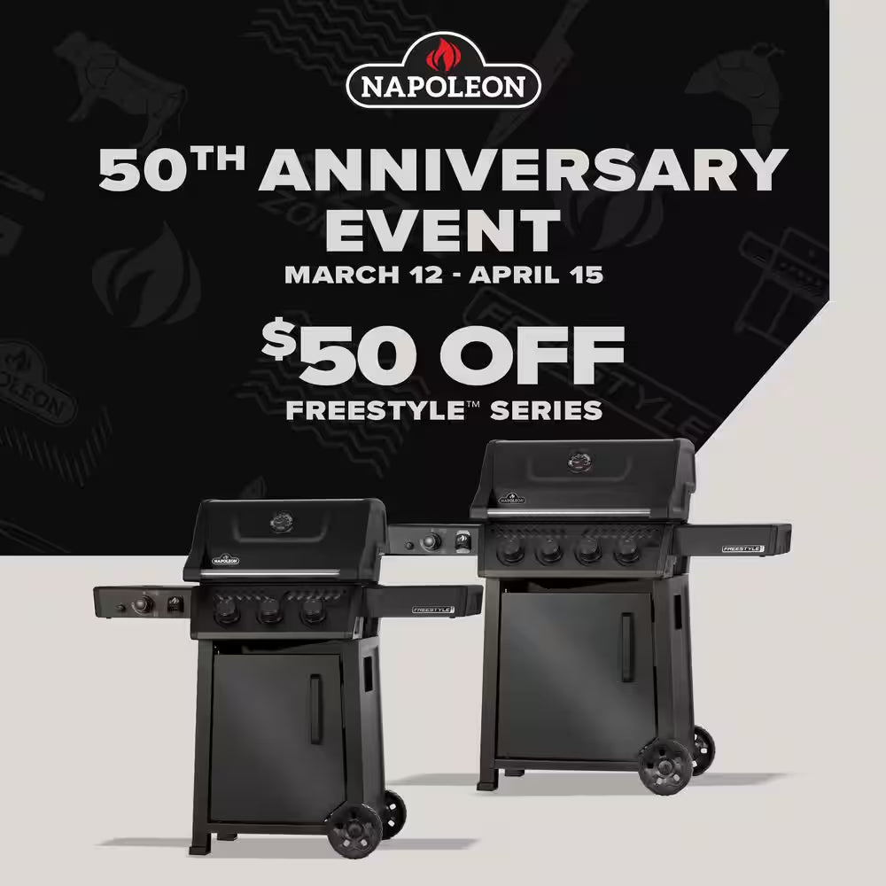 Freestyle 425 4-Burner Propane Gas Grill with Range Side Burner in Graphite Grey