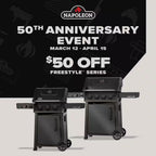 Freestyle 425 4-Burner Propane Gas Grill with Range Side Burner in Graphite Grey