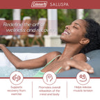 Coleman Saluspa Sicily Airjet Inflatable Hot Tub with 180 Soothing Jets, Gray