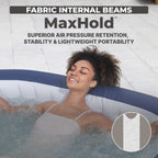 Coleman Atlantis Airjet Square Inflatable Hot Tub with Energysense Cover, Blue