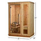 Logan 1 - Person Traditional Steam Sauna in Cedar