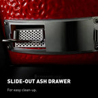 Classic Joe III 18 In. Charcoal Grill in Red with Cart, Side Shelves, Grate Gripper, and Ash Tool
