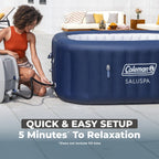 Coleman Atlantis Airjet Square Inflatable Hot Tub with Energysense Cover, Blue