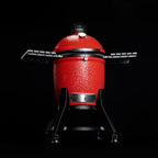 Classic Joe III 18 In. Charcoal Grill in Red with Cart, Side Shelves, Grate Gripper, and Ash Tool