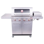 Signature Series 4-Burner Infrared Propane Gas Grill Cabinet with Side Burner