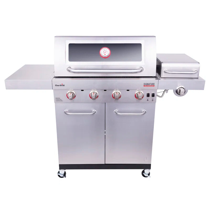 Signature Series 4-Burner Infrared Propane Gas Grill Cabinet with Side Burner